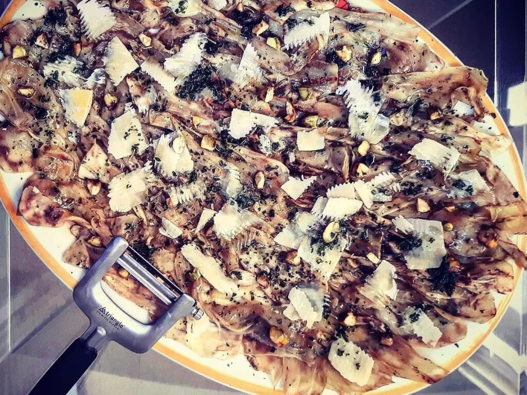 antipasto melanzane con pistacchi